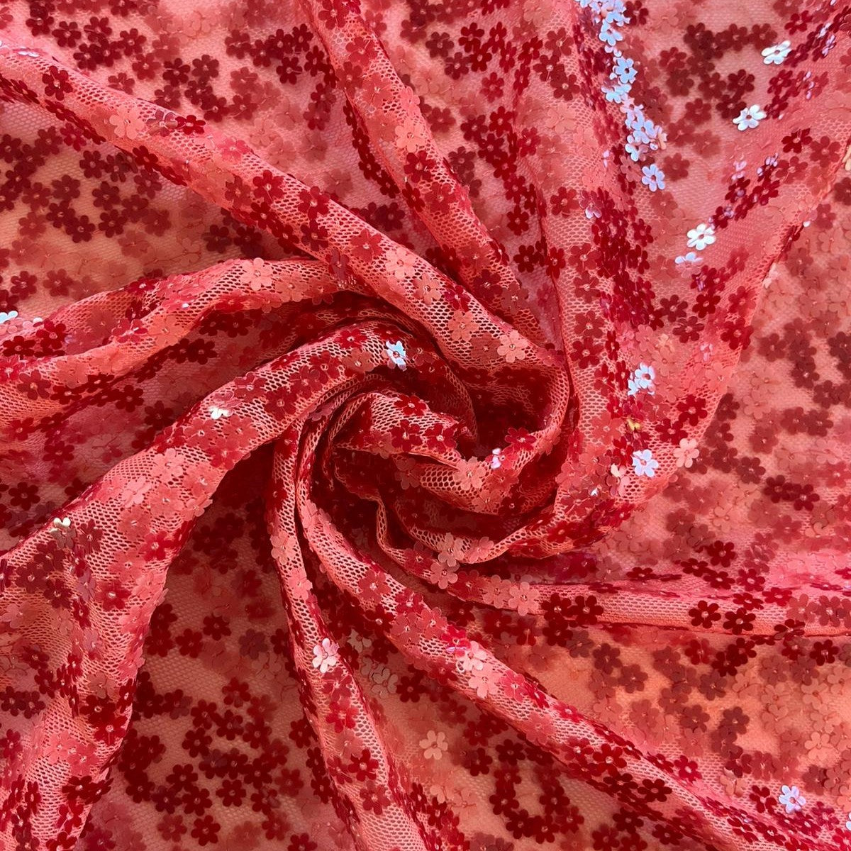 Lantejoulas Coral Flores