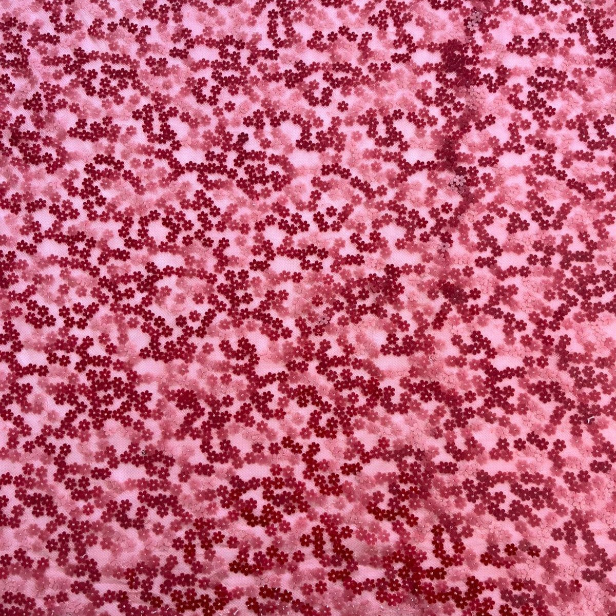 Lantejoulas Coral Flores