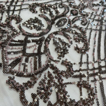 Renda Castanha Lantejoulas