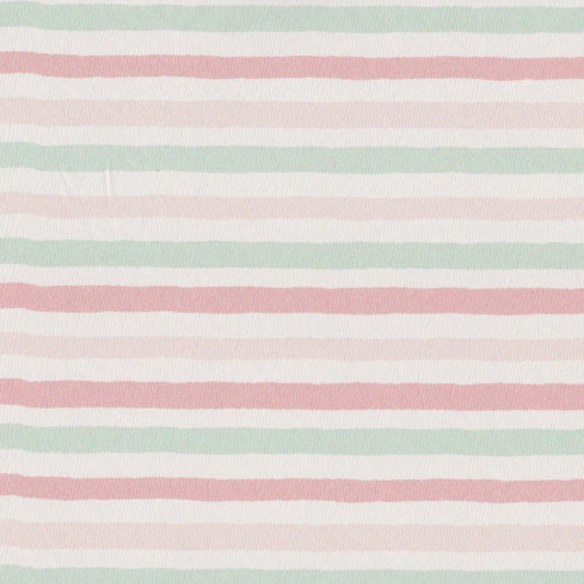 Poplin Riscas Rosa e Menta