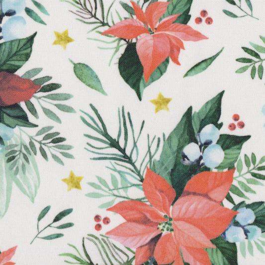 Tecido Anti-Nódoas Estrelas Natal