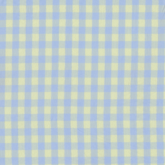 Poplin Seersucker Vichy Verde e Azul