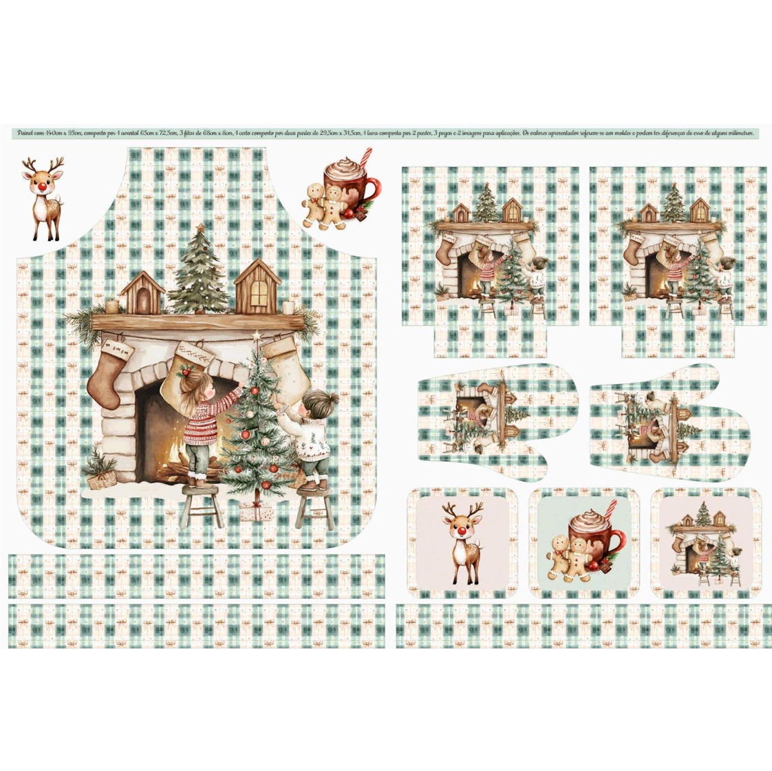 Painel Avental Meninos Lareira