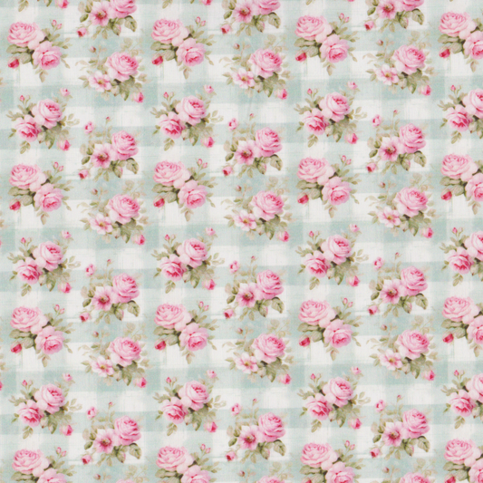 Poplin Xadrez e Rosas