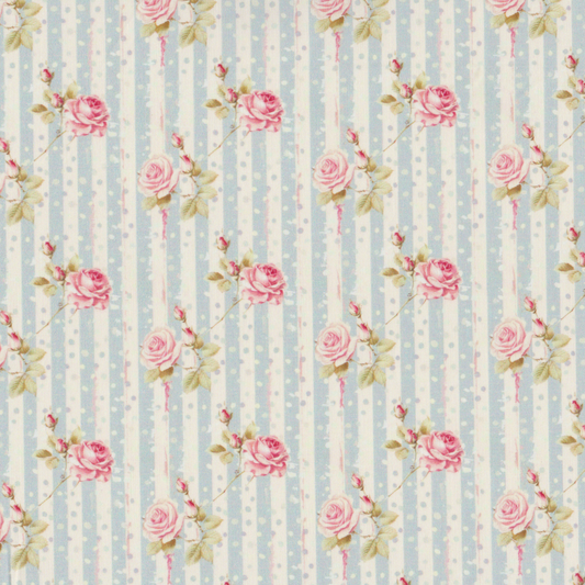 Poplin Rosas e Riscas