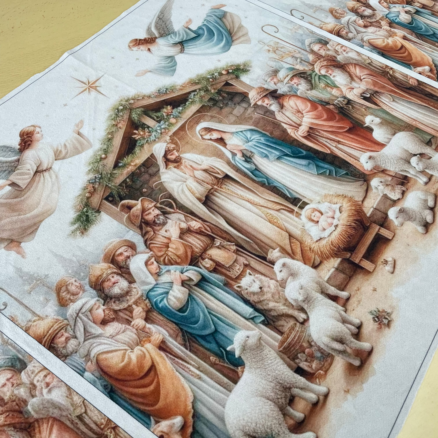 Painel Almofada Veludo Presépio