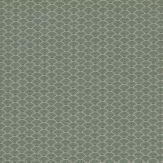 Poplin Verde com Ondulado Cru