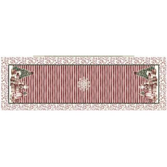 Painel Caminho de Mesa Vermelho Vintage