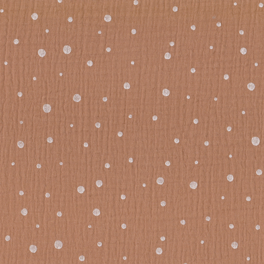 Musselina Terracota Bolinhas